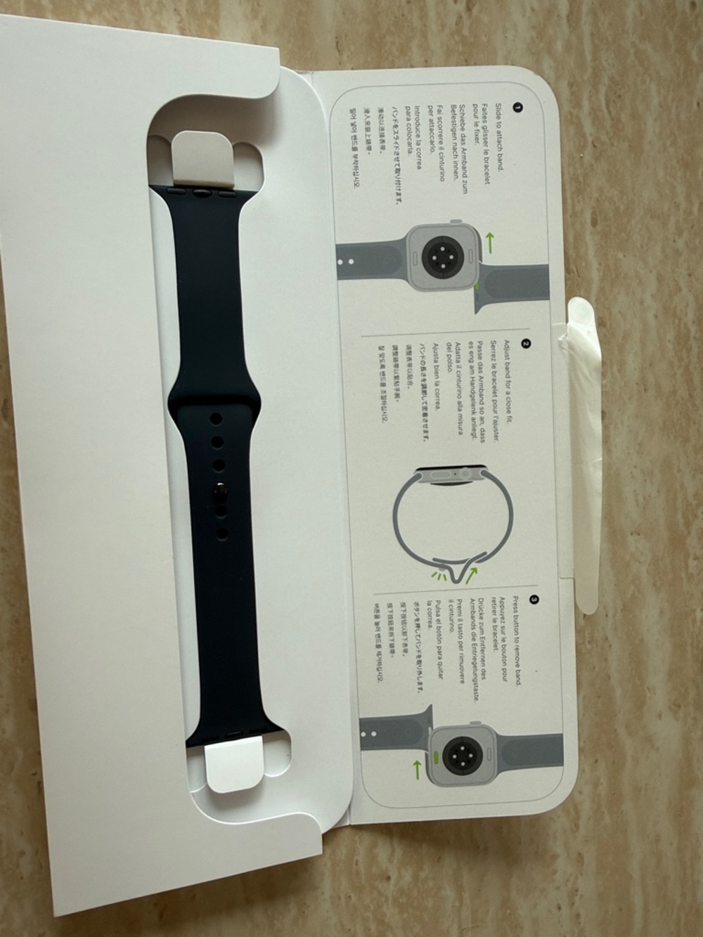 Apple Black Silicone Sport Band for Apple Watch